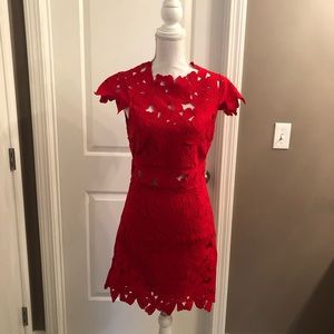 Saylor -Red cut out dress